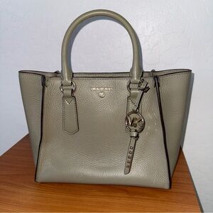 Michael Kors Kris Dusty Sage Pebbled Leather Tote